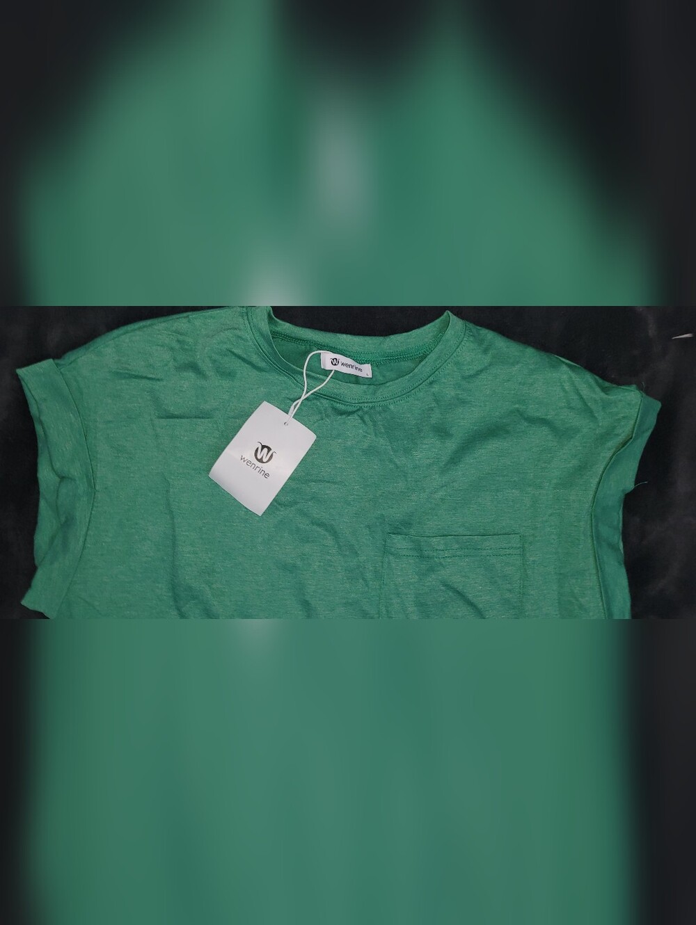 NWT Wenrine T-shirt Dress With Pockets, Green, Size L WOMEN'S, polyester Blend - Picture 3 of 8